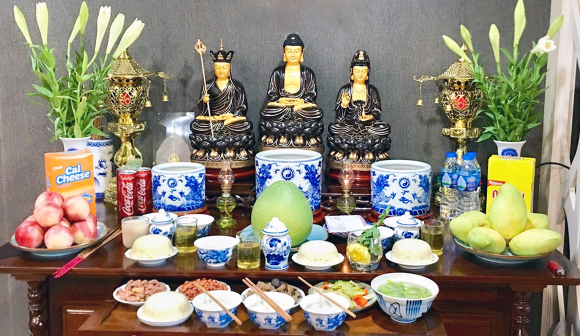 Chuẩn bị vật liệu cho vào bát hương thờ Phật.png